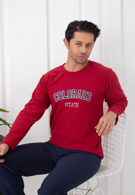 Pijama Barbat POLAR , Culoare Bordo ,Engros